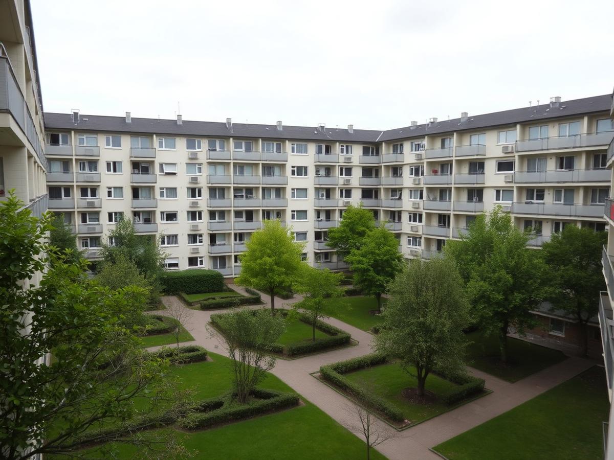 Wohnanlage mit gepflegtem Innenhof